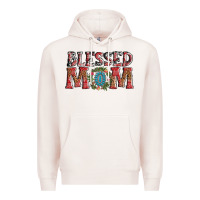 Pale Pink blessed mom christmas Premium Hoodie - AdoDesignShop