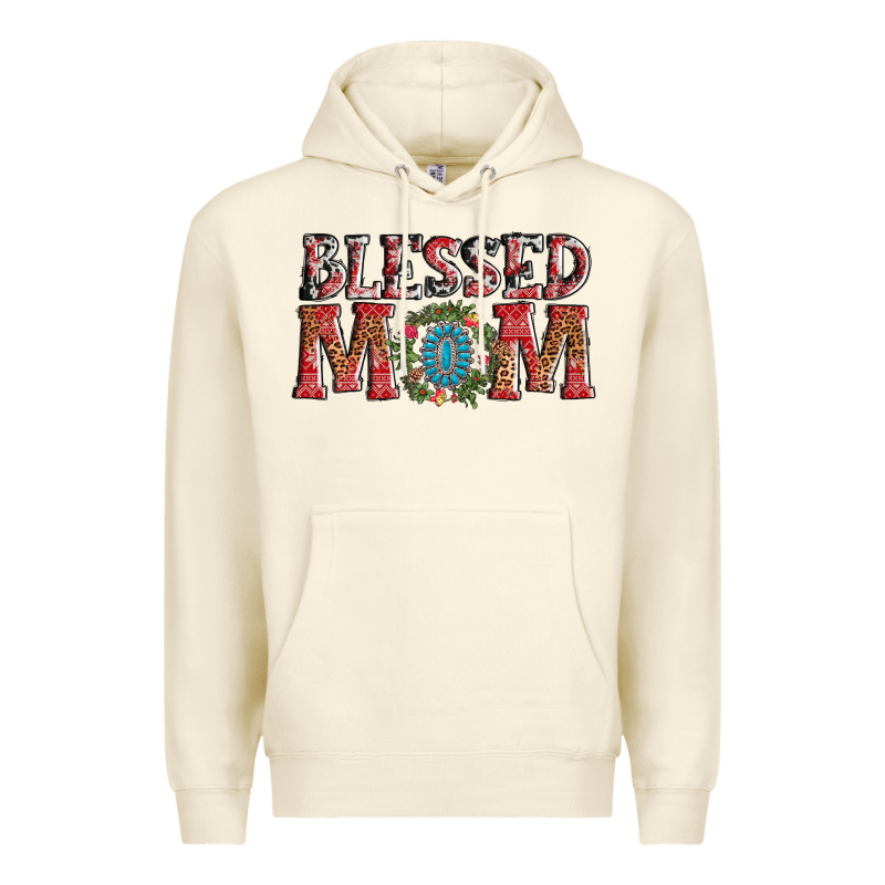 Blessed Mom Christmas Premium Hoodie by AdoDesignShop | Teevron