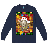 Navy Christmas sheep air freshener Long Sleeve Tee - Artiststas
