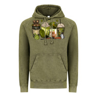 Vintage Olive army coffee cups Vintage Hoodie - Zillion Design Studio