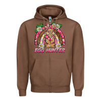 Chestnut easter pink camouflage egg hunter  bunny rainbow Zipper Hoodie - BarkalooDesign