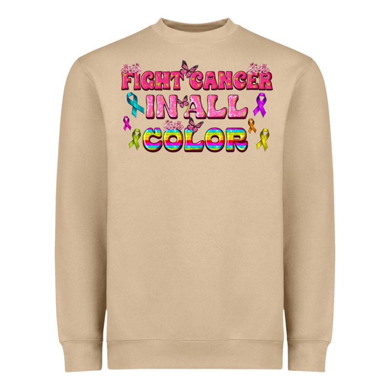 Fight Cancer In All Color Heavyweight Sweatshirt by texasbilliewilder | Teevron