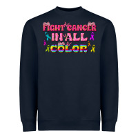 Navy Fight Cancer In All Color Heavyweight Sweatshirt - texasbilliewilder