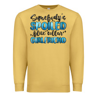 Antique Gold somebodys spoiled blue collar girlfriend Premium Sweatshirt - MaliasSmallBusiness