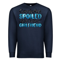 Navy somebodys spoiled blue collar girlfriend Premium Sweatshirt - MaliasSmallBusiness