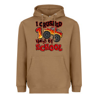 Toasted Coconut i crushed 100 days of school monster truck Heavyweight Hoodie - MaliasSmallBusiness