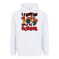 White i crushed 100 days of school monster truck Heavyweight Hoodie - MaliasSmallBusiness
