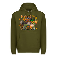 Army Green pumpkin crush truck Premium Hoodie - LillyAllenDesigns