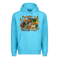 Ocean Blue pumpkin crush truck Premium Hoodie - LillyAllenDesigns