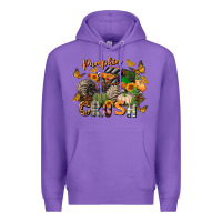 Purple pumpkin crush truck Premium Hoodie - LillyAllenDesigns