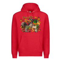 Red pumpkin crush truck Premium Hoodie - LillyAllenDesigns