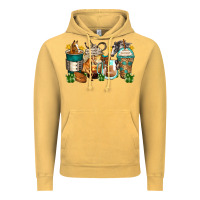 Vintage Mustard horses coffee cups Vintage Hoodie - Zillion Design Studio