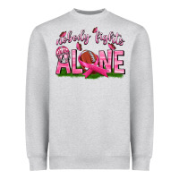 Heather Grey Football Nobody Fights Alone Heavyweight Sweatshirt - texasbilliewilder