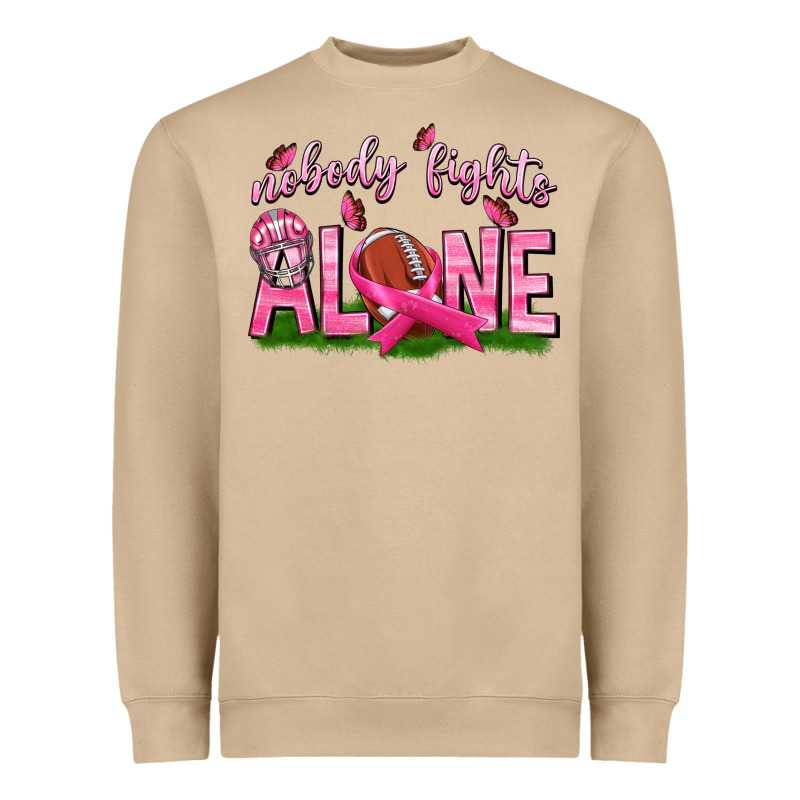 Football Nobody Fights Alone Heavyweight Sweatshirt by texasbilliewilder | Teevron