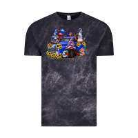 Cloud Black 4th of July gnomes with truck Vintage Tee - CowGirlArtShop