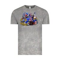 Cloud Rock 4th of July gnomes with truck Vintage Tee - CowGirlArtShop