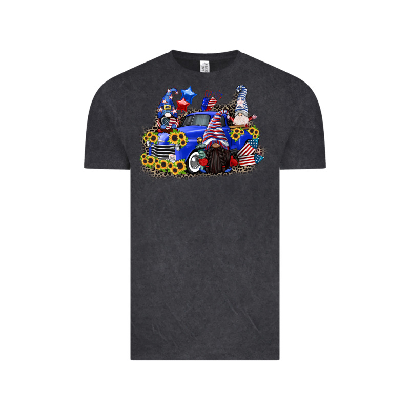 4th Of July Gnomes With Truck Vintage Tee by CowGirlArtShop | Teevron