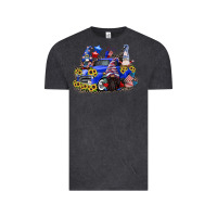 Vintage Black 4th of July gnomes with truck Vintage Tee - CowGirlArtShop