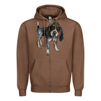 Chestnut bluetick coonhound Zipper Hoodie - LillyAllenDesigns