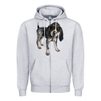 Heather Grey bluetick coonhound Zipper Hoodie - LillyAllenDesigns