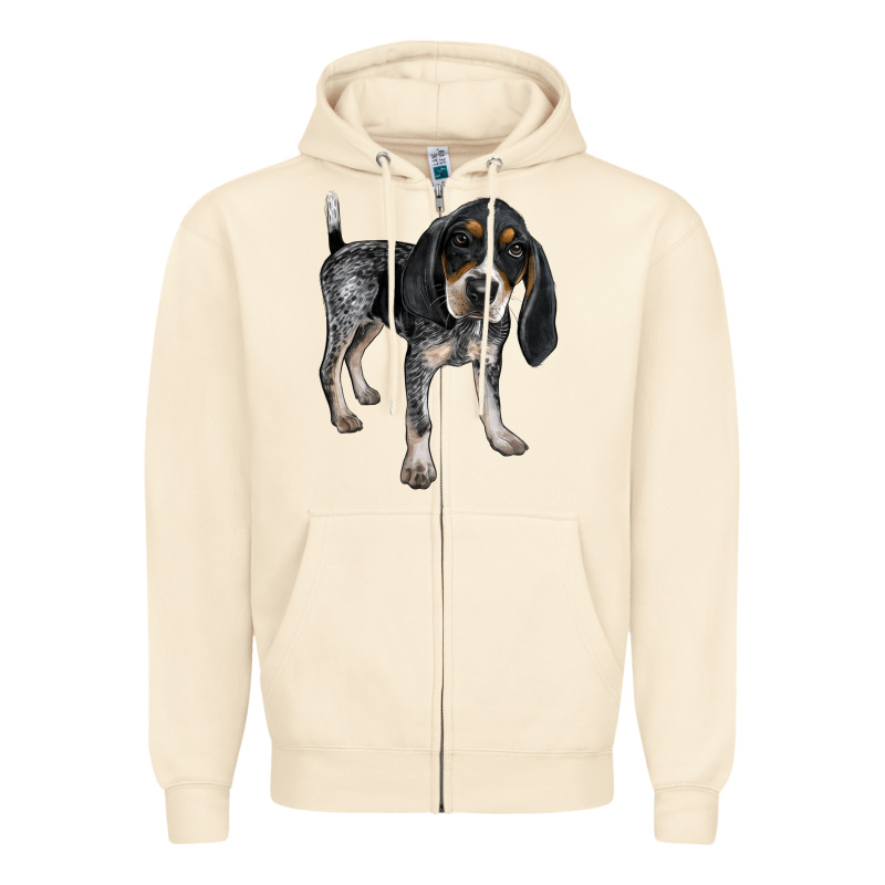 Bluetick Coonhound Zipper Hoodie by LillyAllenDesigns | Teevron