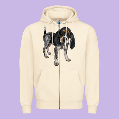 Bluetick Coonhound Zipper Hoodie Designed By Lillyallendesigns