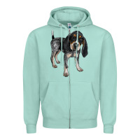 Seafoam bluetick coonhound Zipper Hoodie - LillyAllenDesigns