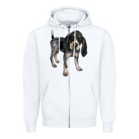 White bluetick coonhound Zipper Hoodie - LillyAllenDesigns