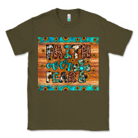 Army Green faith over fear Classic Tee - JahusDesignShop