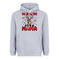 Heather Grey mad love for my mama Heavyweight Hoodie - MaliasSmallBusiness