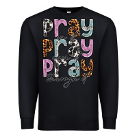 Black pray on it pray over it pray through it Premium Sweatshirt - NancyCooperArtShop
