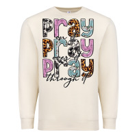 Sandshell pray on it pray over it pray through it Premium Sweatshirt - NancyCooperArtShop