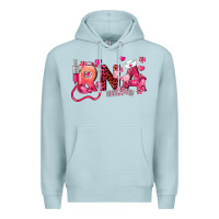 Blue Mist rna breast cancer registered nurse assistant Premium Hoodie - LillyAllenDesigns