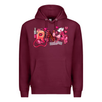 Burgundy rna breast cancer registered nurse assistant Premium Hoodie - LillyAllenDesigns