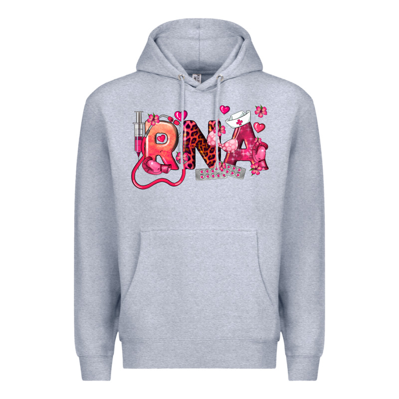 Rna Breast Cancer Registered Nurse Assistant Premium Hoodie by LillyAllenDesigns | Teevron