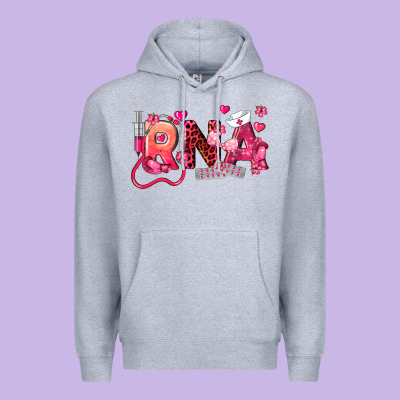Rna Breast Cancer Registered Nurse Assistant Premium Hoodie Designed By Lillyallendesigns