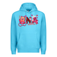 Ocean Blue rna breast cancer registered nurse assistant Premium Hoodie - LillyAllenDesigns