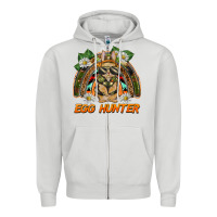 Dove Grey easter egg hunter  rabbit rainbow Zipper Hoodie - BarkalooDesign