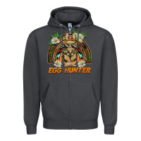 Smoke easter egg hunter  rabbit rainbow Zipper Hoodie - BarkalooDesign