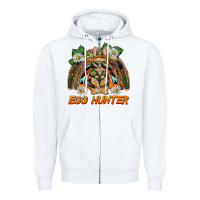 White easter egg hunter  rabbit rainbow Zipper Hoodie - BarkalooDesign