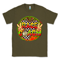 Army Green race coach  with leopard and peace hand Classic Tee - AdoDesignShop