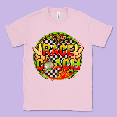 Race Coach  With Leopard And Peace Hand Classic Tee Designed By Adodesignshop