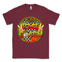 Burgundy race coach  with leopard and peace hand Classic Tee - AdoDesignShop