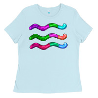 Baby Blue worm jelly Ladies Tee - AdoDesignShop