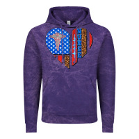 Cloud Purple 4th of july nurse heart flag Vintage Hoodie - texasbilliewilder