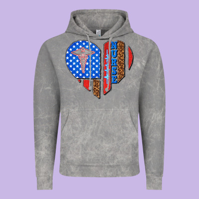 4th Of July Nurse Heart Flag Vintage Hoodie Designed By Texasbilliewilder