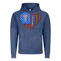 Vintage Denim 4th of july nurse heart flag Vintage Hoodie - texasbilliewilder