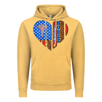 Vintage Mustard 4th of july nurse heart flag Vintage Hoodie - texasbilliewilder