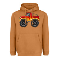 Meerkat monster truck with flames Heavyweight Hoodie - MaliasSmallBusiness
