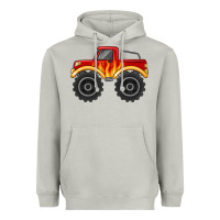 Moon Dust monster truck with flames Heavyweight Hoodie - MaliasSmallBusiness